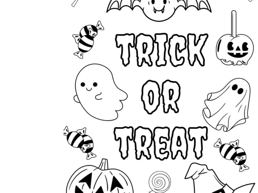 Halloween Coloring Pages 10 Trick Or Treat Coloring Pages Kids Activity Classroom Halloween Activity Printable Instant Download Etsy