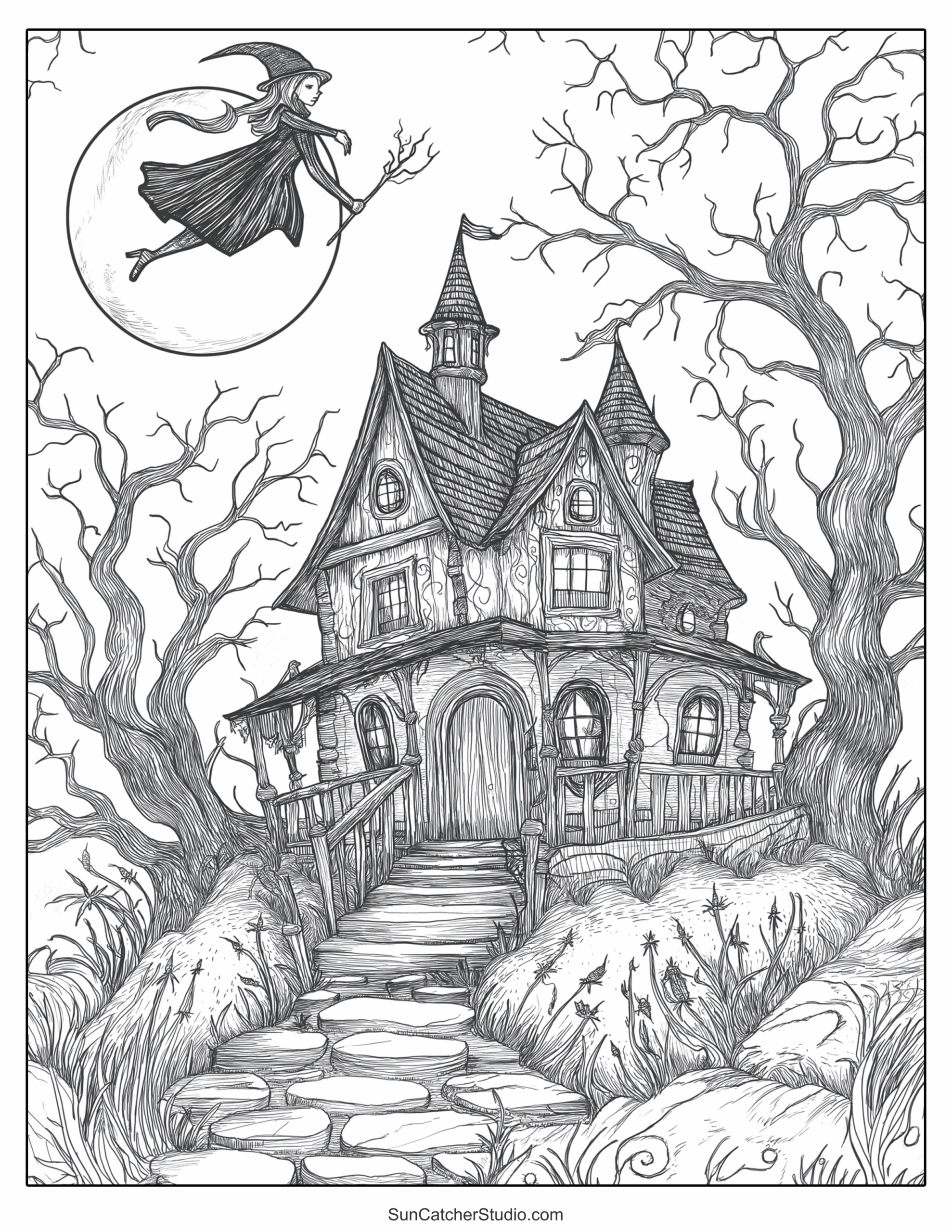 Scary Halloween Coloring Pages For Adults