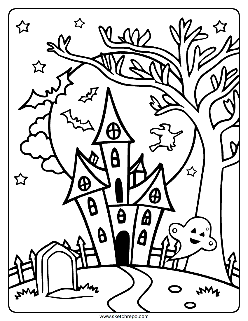 Halloween Coloring Pages Sketch Repo