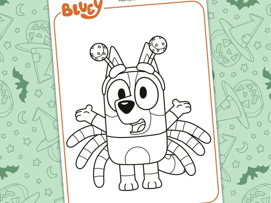 Halloween Costume Colouring Sheets Bluey Official Website
