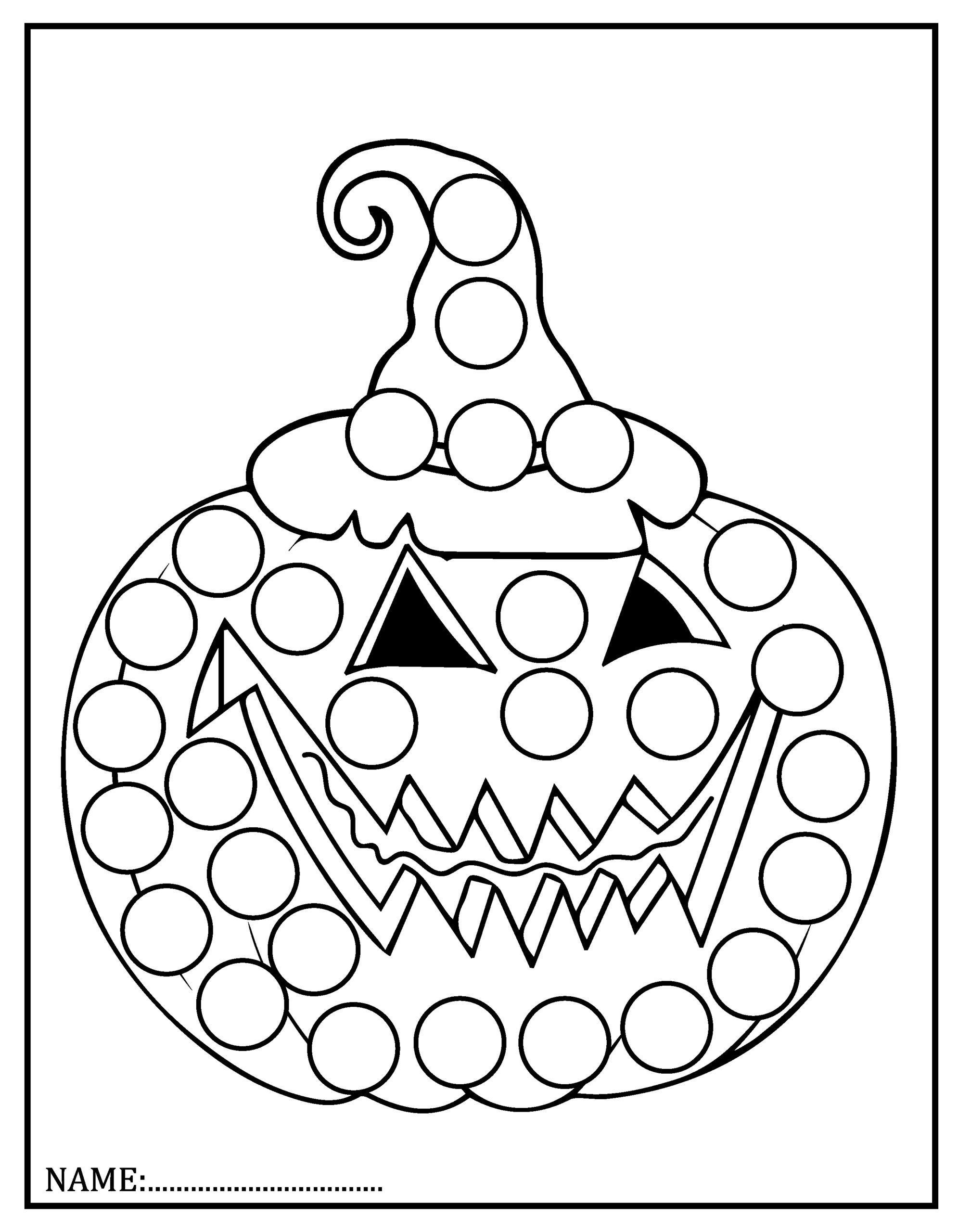 Bingo Halloween Coloring Pages