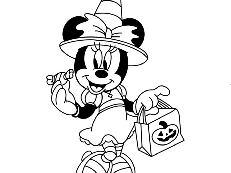Halloween Minnie Mouse Witch SVG Etsy