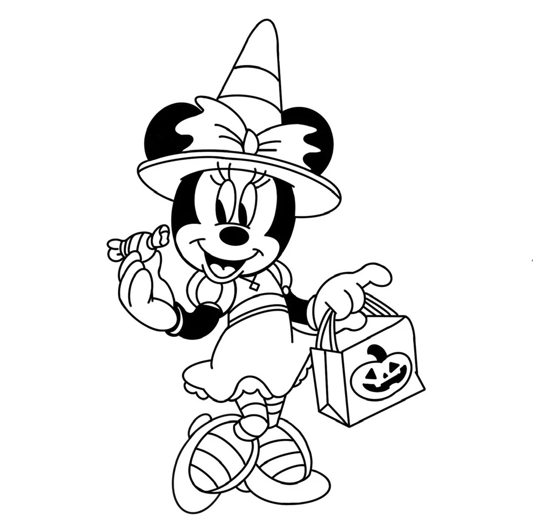 Halloween Minnie Mouse Witch SVG Etsy