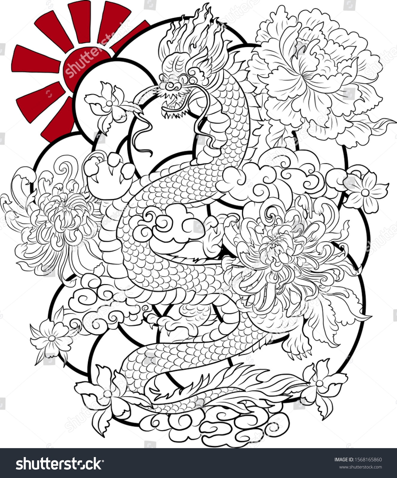 Japanese Tattoo Coloring Pages