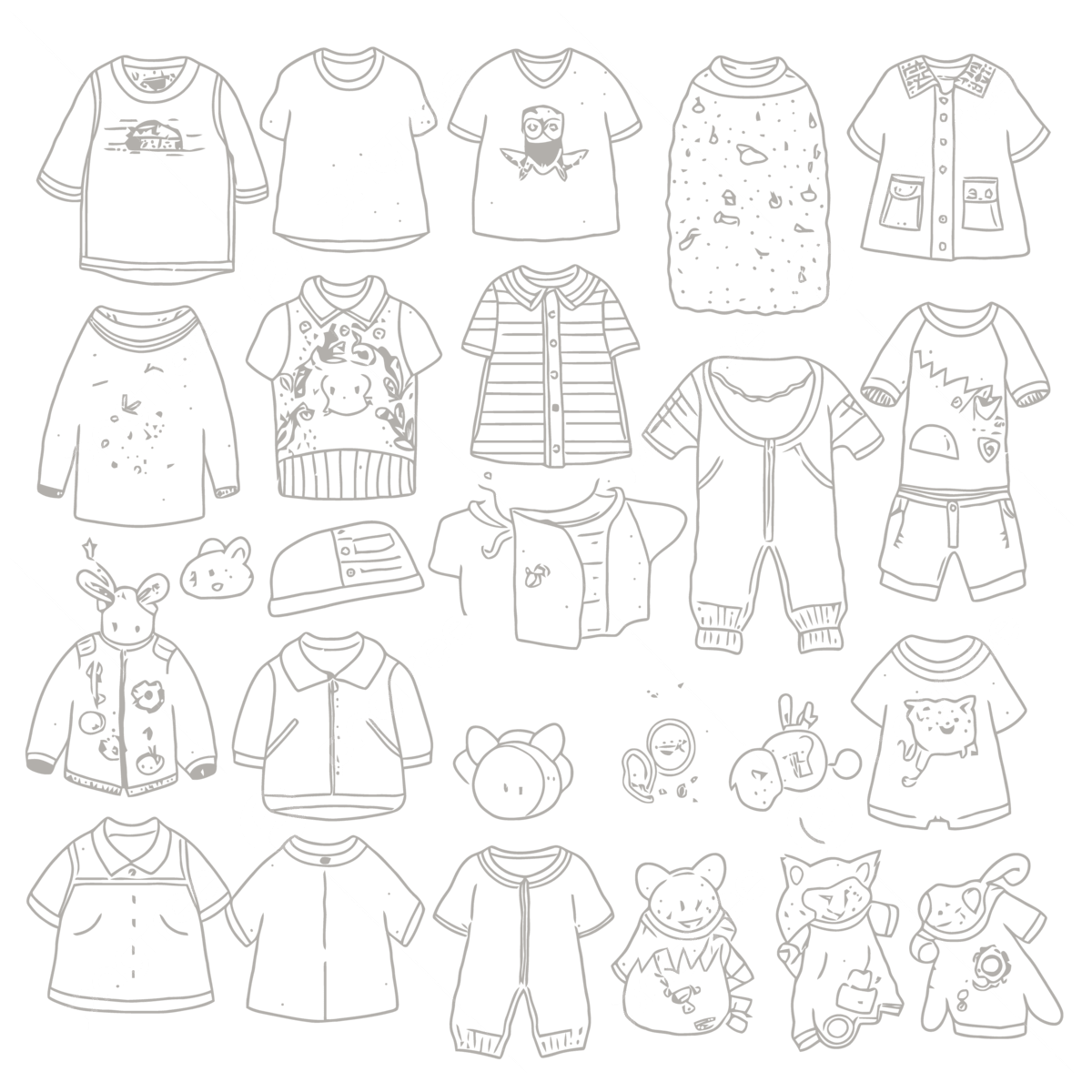 Baby Clothes Coloring Pages