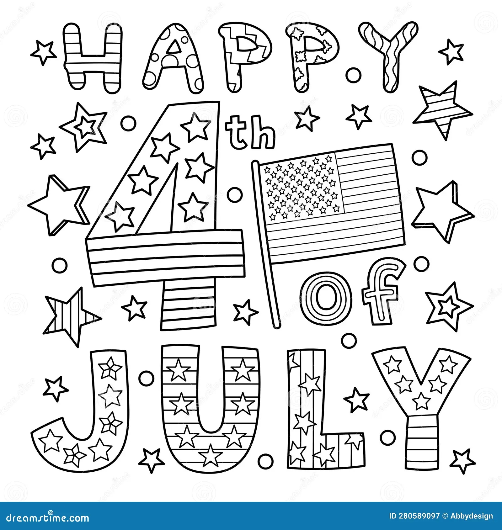 Coloring Pages Happy 4th July