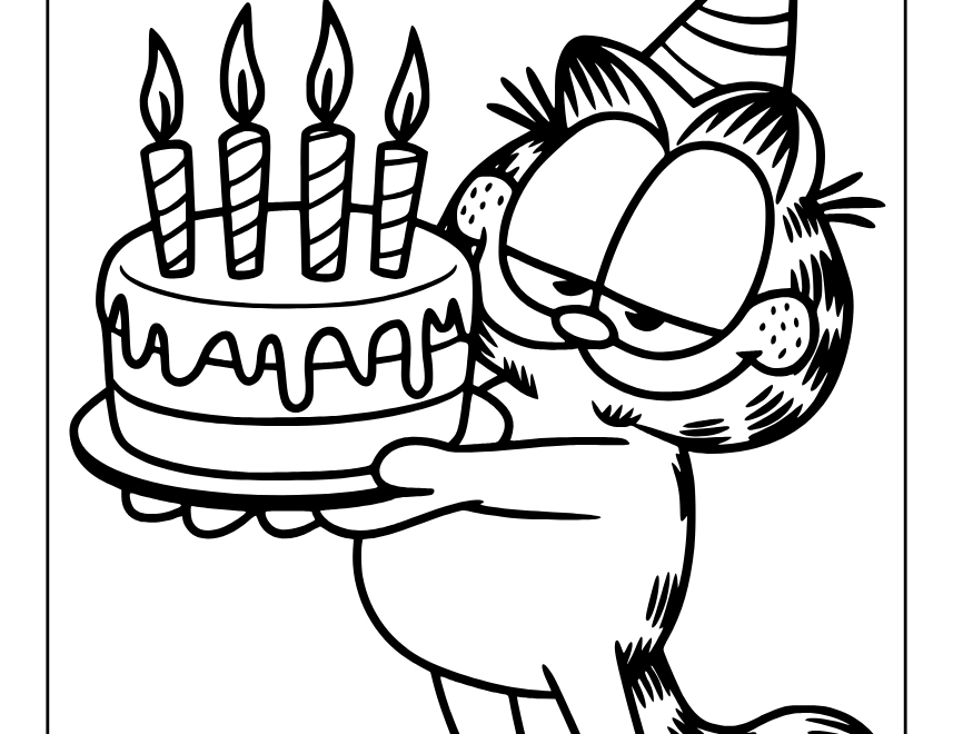 Happy Birthday Coloring Pages 25 Free Printable PDF