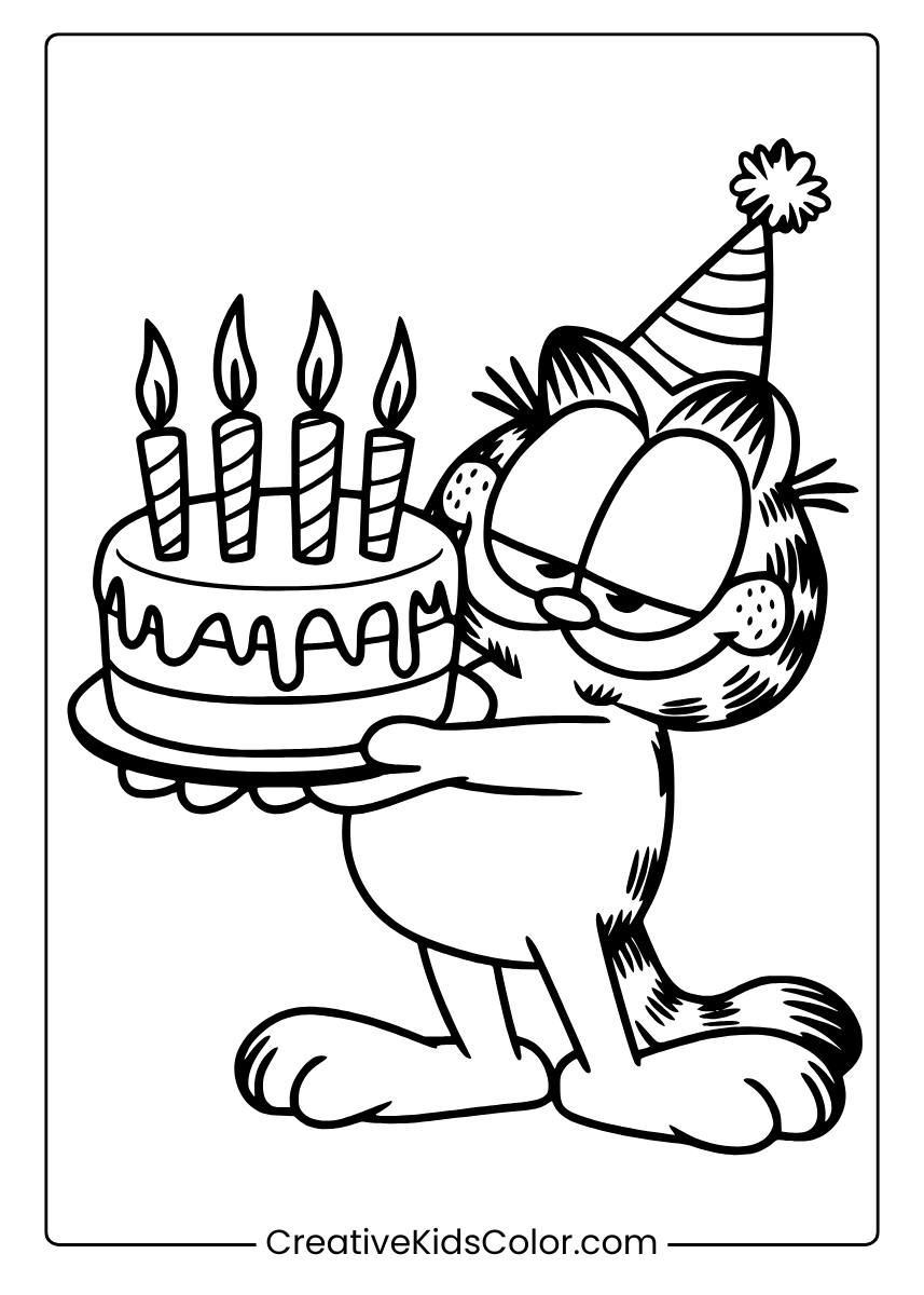 Happy Birthday Coloring Pages 25 Free Printable PDF 
