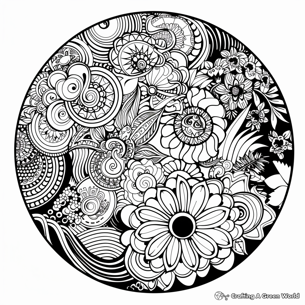 Hard Zentangle Coloring Pages Free Printable 