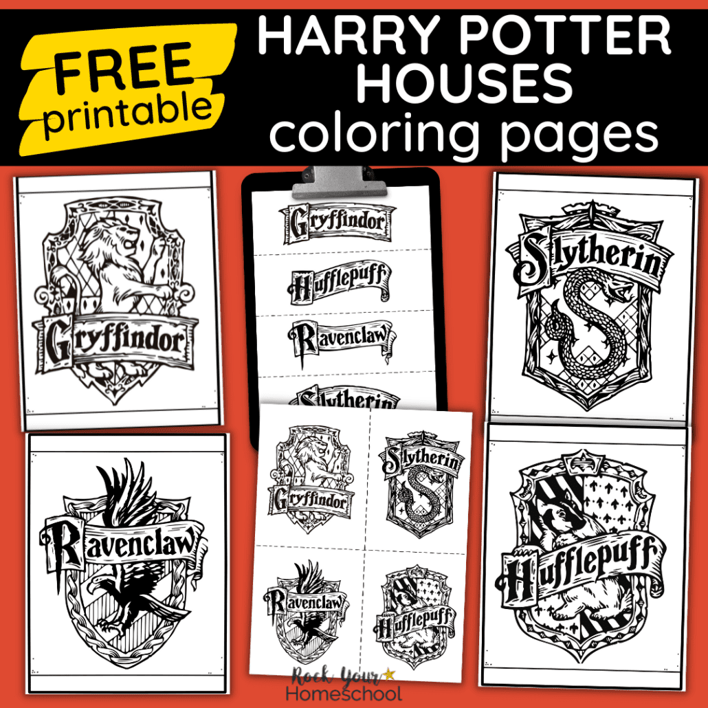Harry Potter Houses Coloring Pages Rock Your Homeschool