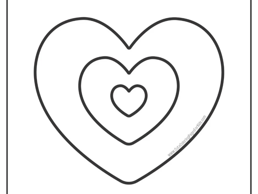 Heart Coloring Pages Cute Coloring Pages For Kids