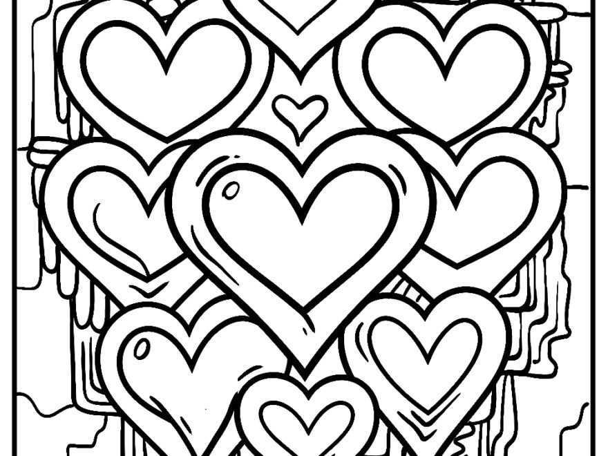 Hearts Coloring Pages Free Coloring Pages