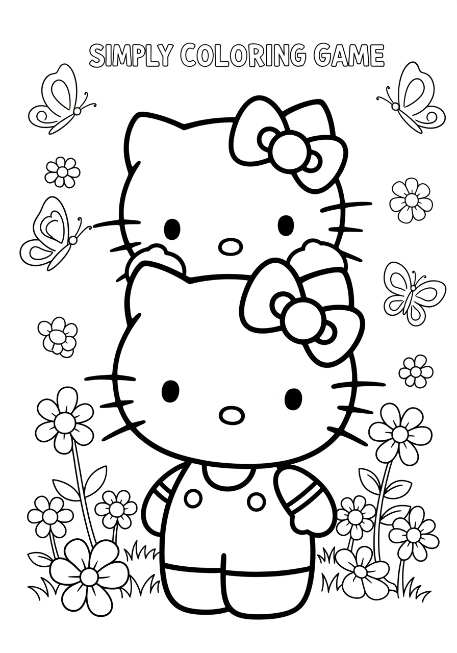 Hello Kitty Coloring Game Fun Printable Pages