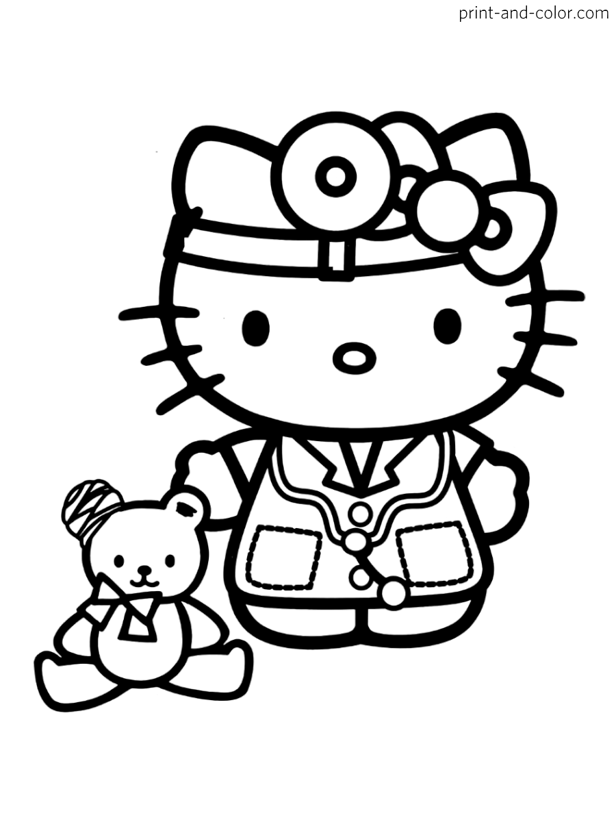 Hello Kitty Coloring Pages Print And Color