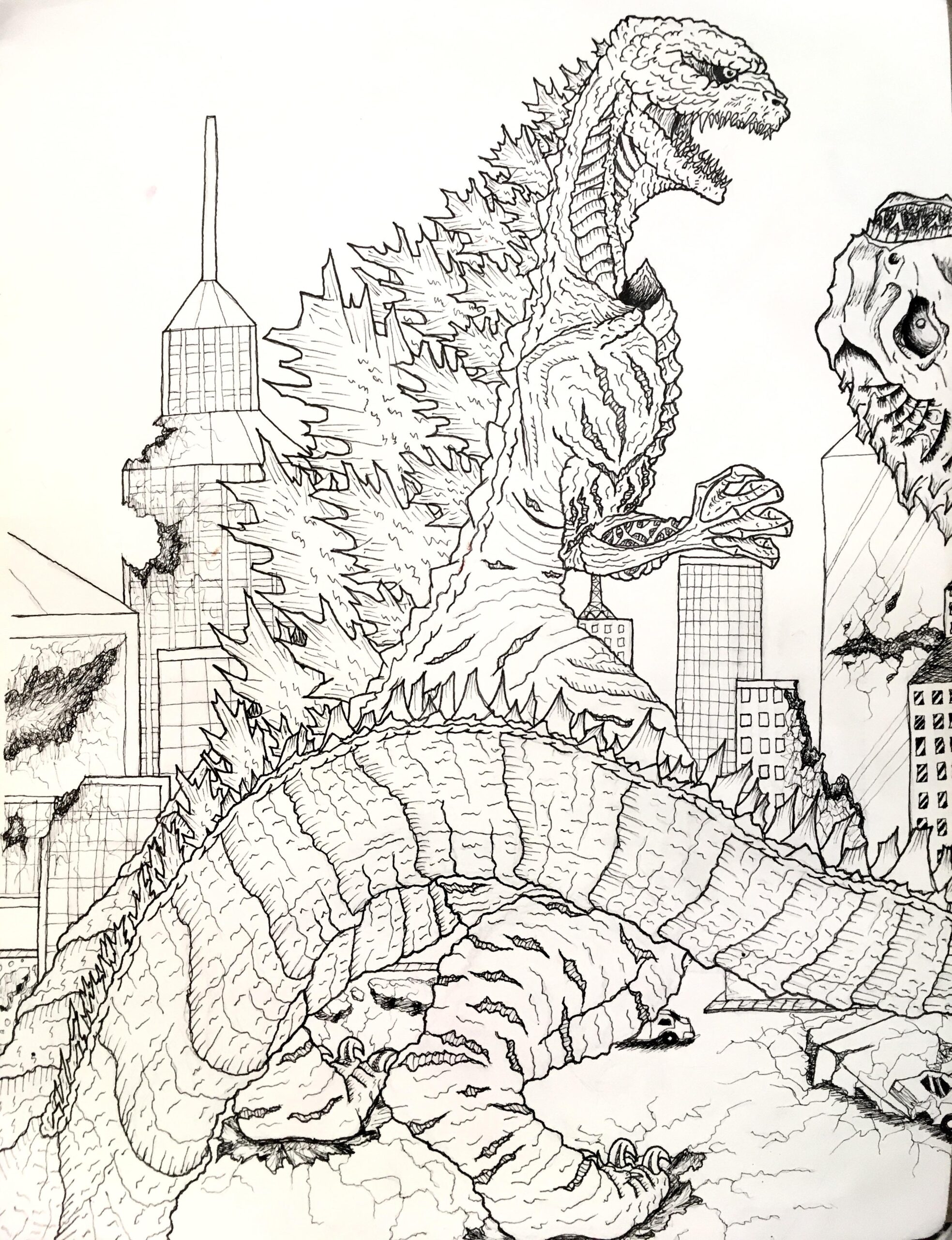 Here s A Shin Godzilla Sketch I Did A Few Years Ago Still Haven t Decided How I Want To Color It R GODZILLA