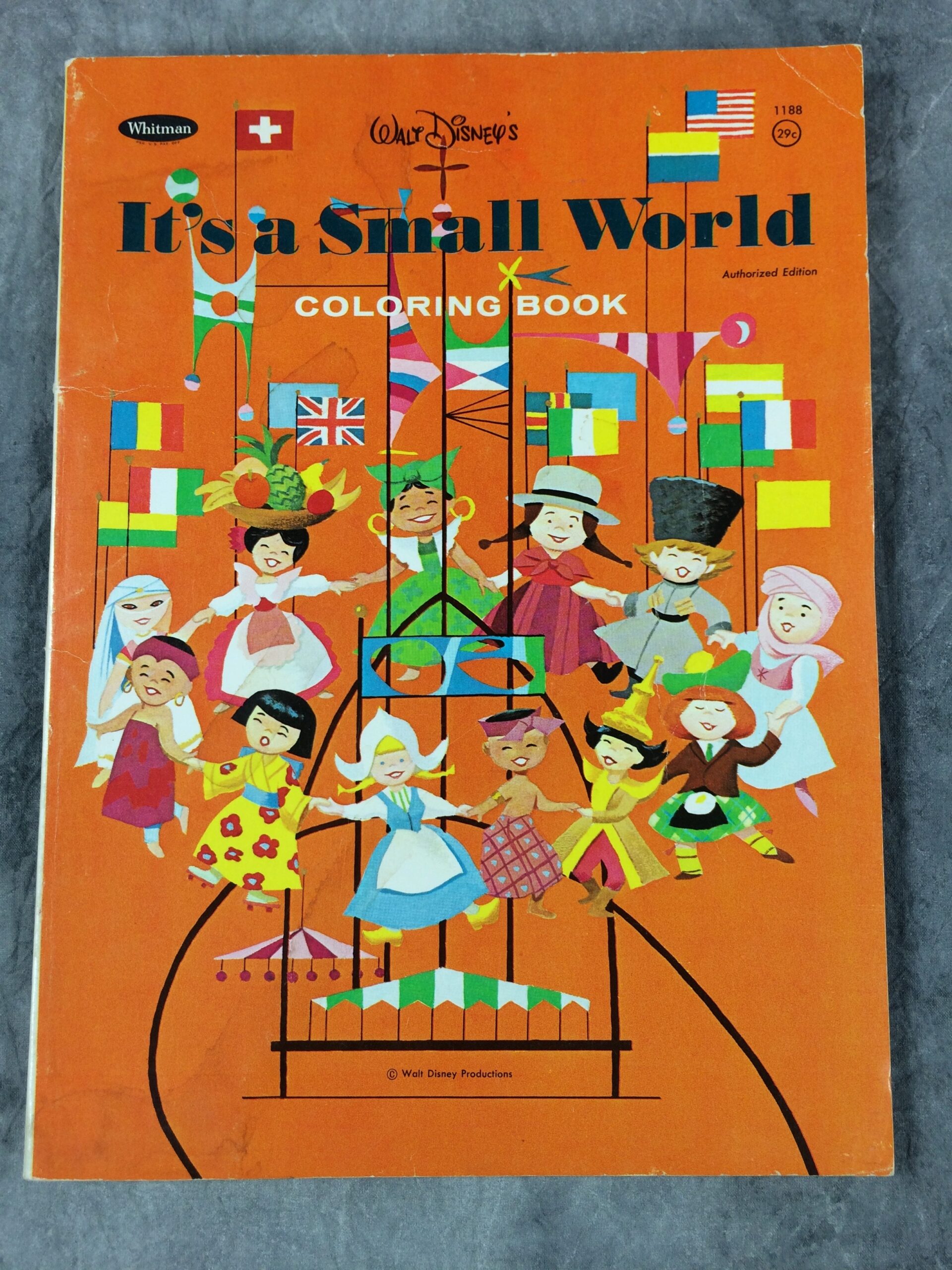 How Much Is Vintage IT S A SMALL WORLD Coloring Book 1188 Disney Whitman 1966 Worth IGuide Price Report