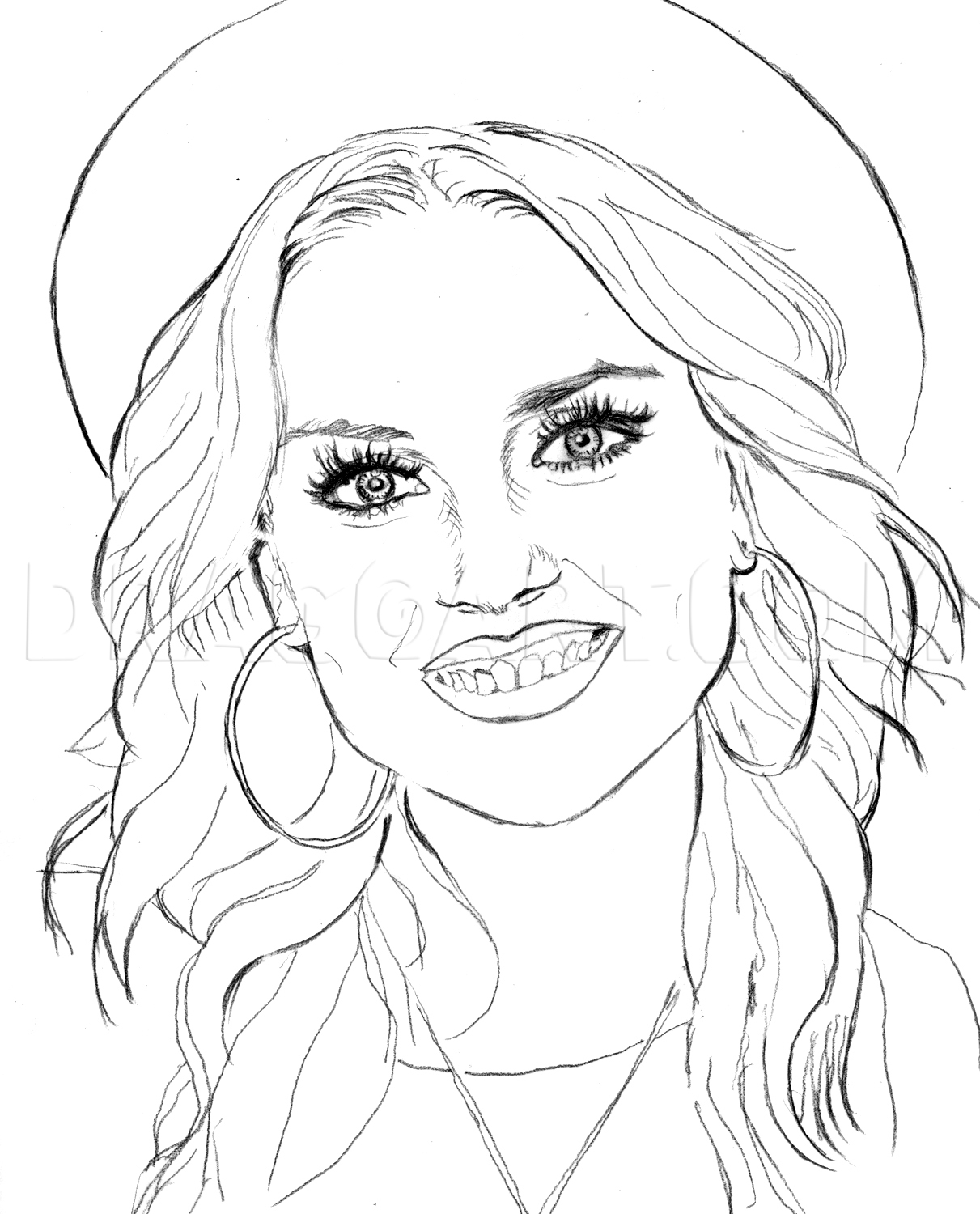 How To Draw Perrie Edwards Little Mix Perrie Edwards Drawing Step By Step By Catlucker DragoArt