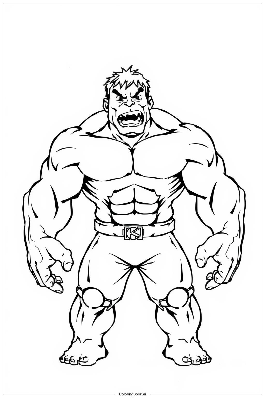 Hulk Battling In A Cosmic Arena Coloring Page Free PDF PNG Printable 