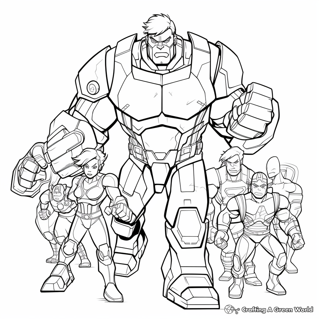 Avengers Group Coloring Pages