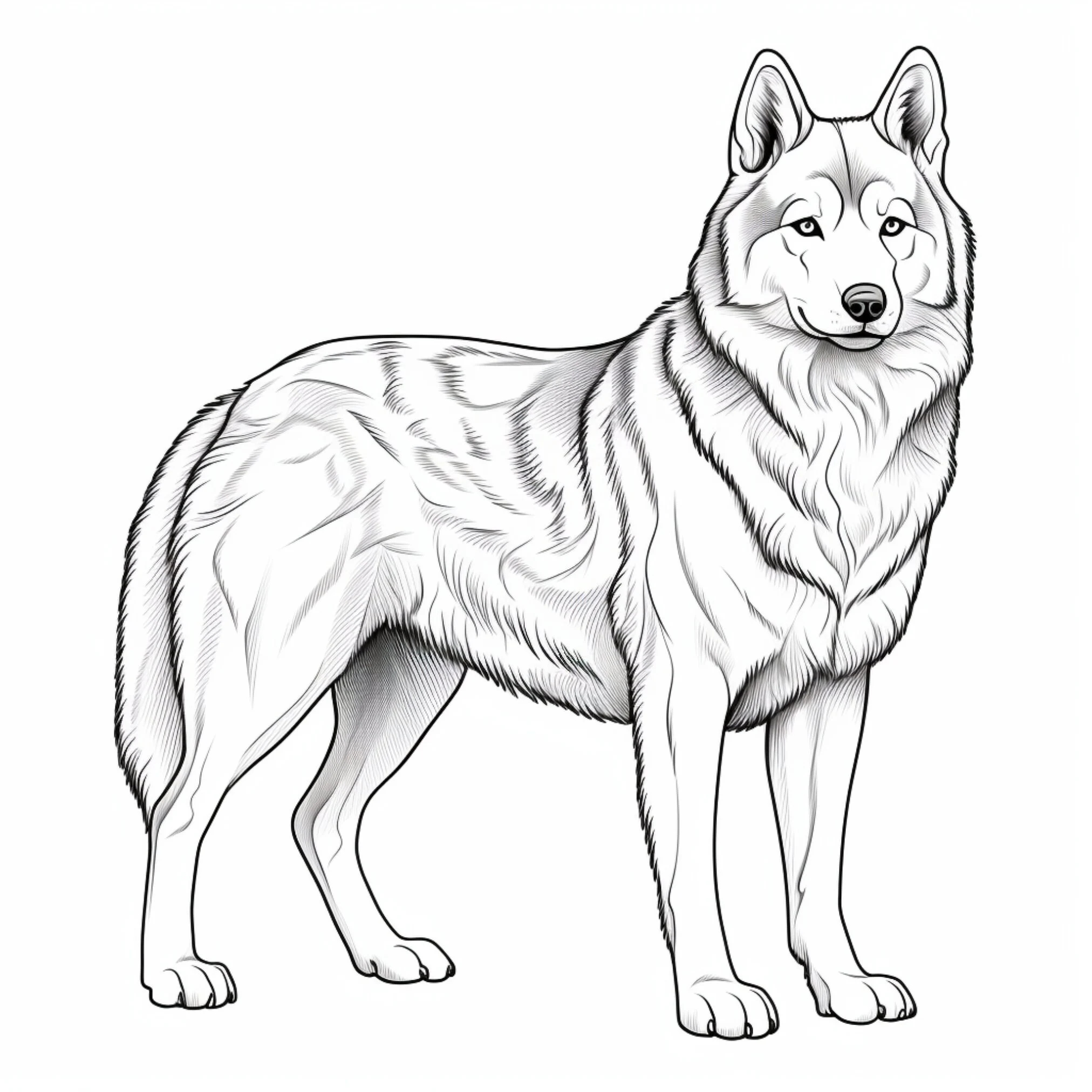 Alaskan Husky Coloring Pages