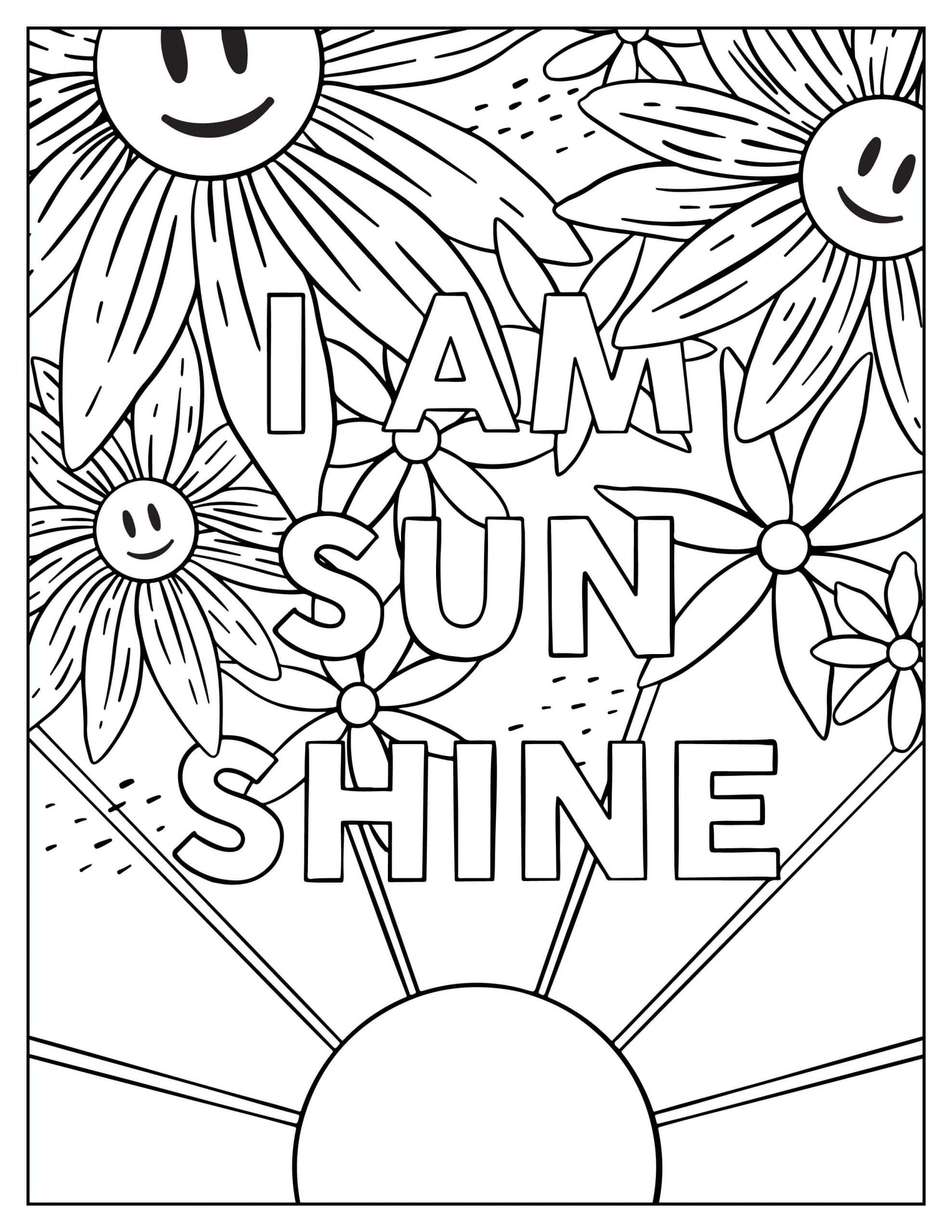 I Am The Sunshine For Spring Coloring Page Download Print Or Color Online For Free I Am The Sunshine For Spring Coloring Page Download Print Or Color Online For Free