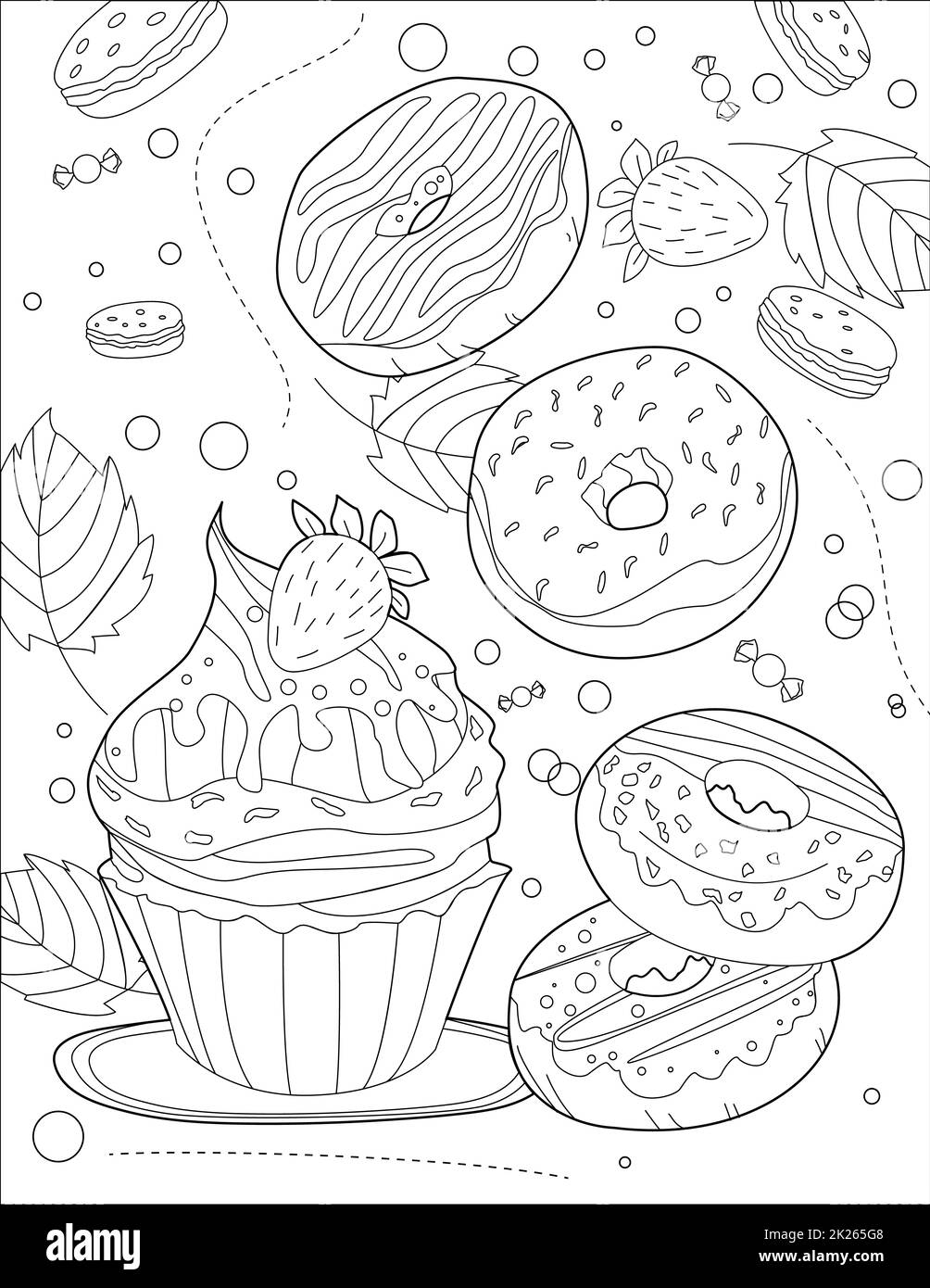 Ice Cream Coloring Book Line Hi res Stock Photography And Images Alamy