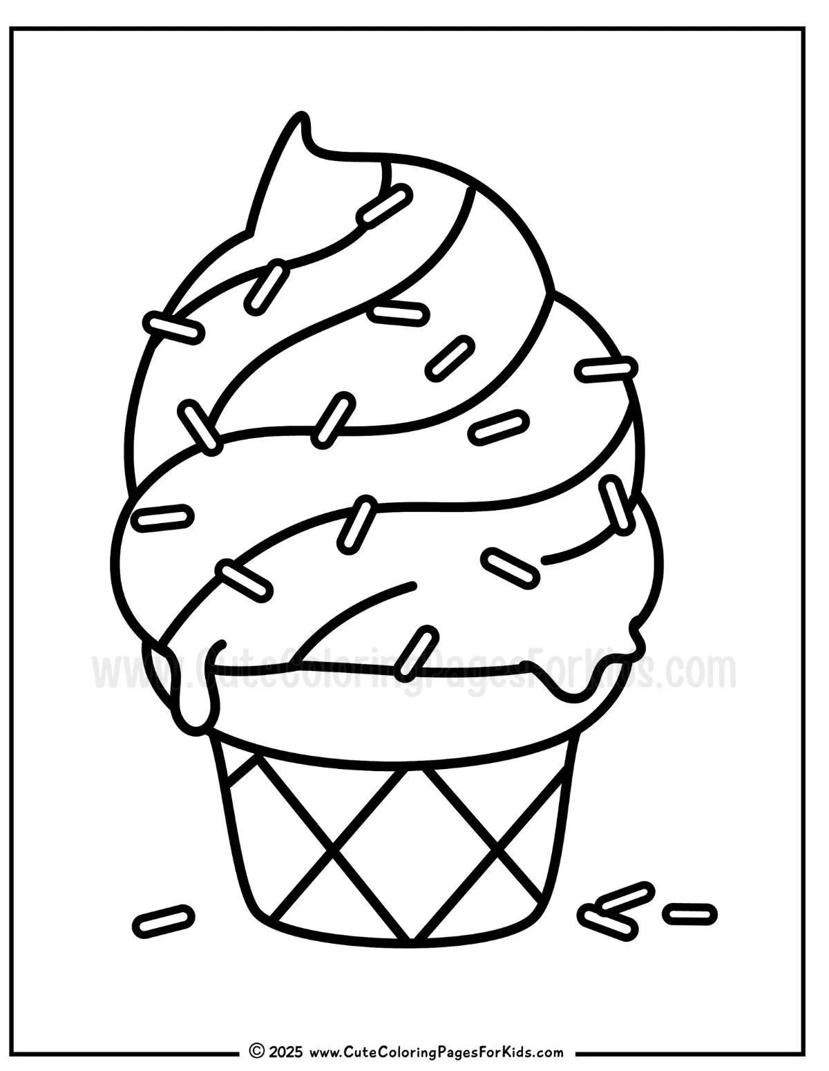 Ice Cream Coloring Pages Printable PDF Downloads Cute Coloring Pages For Kids