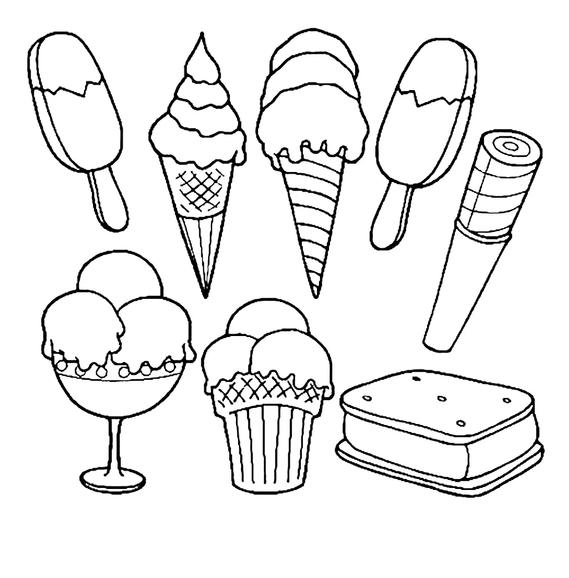 Ice Cream Coloring Pages To Print Free Printable Coloring Pages
