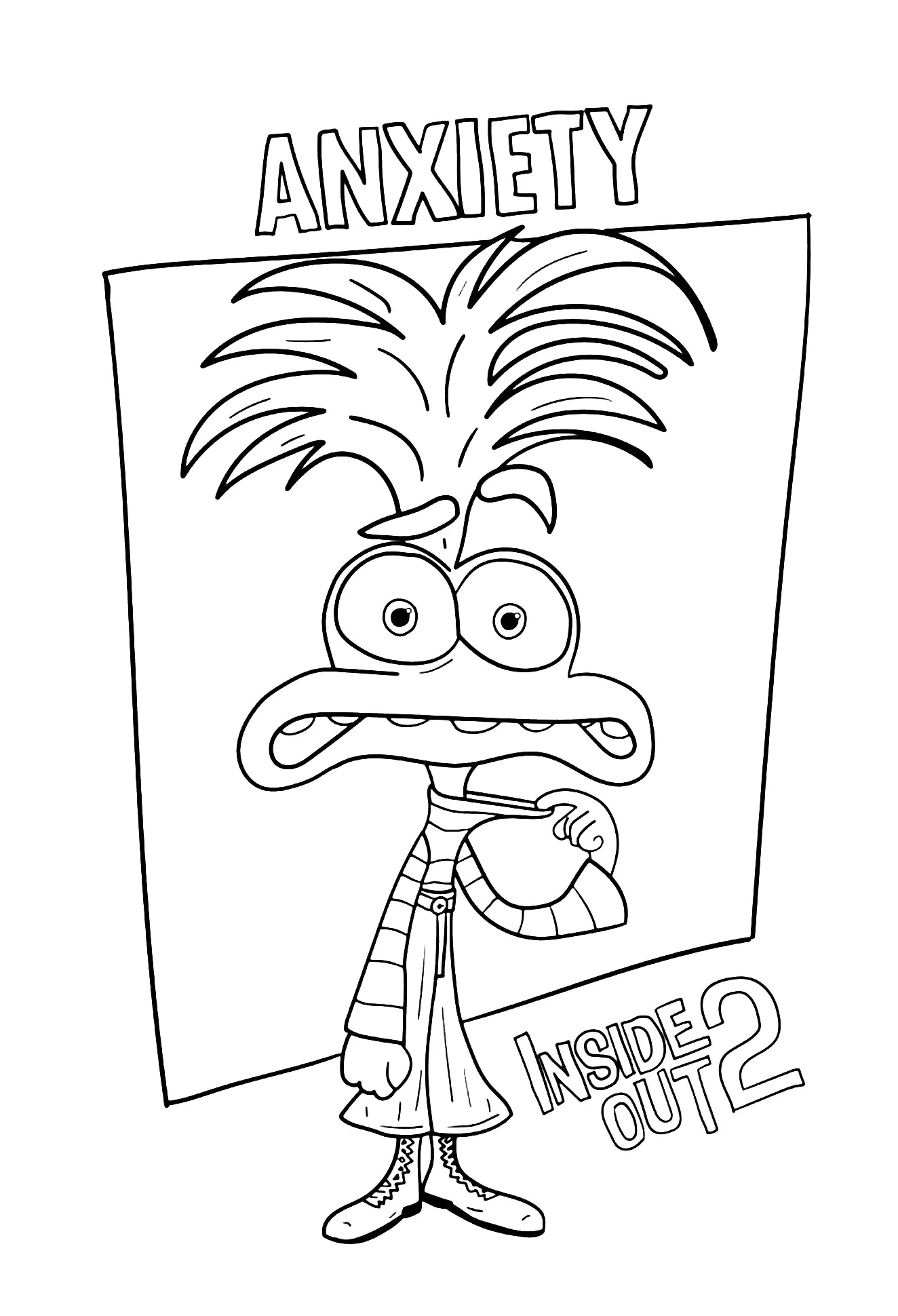 Inside Out 2 Anxiety Inside Out 2 Coloring Pages