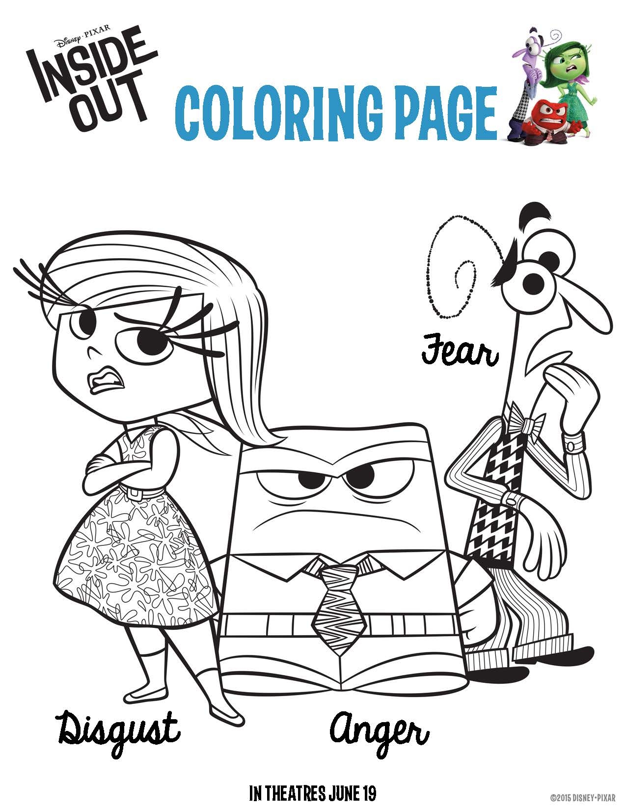 Inside Out 2 Coloring Pages And Printables