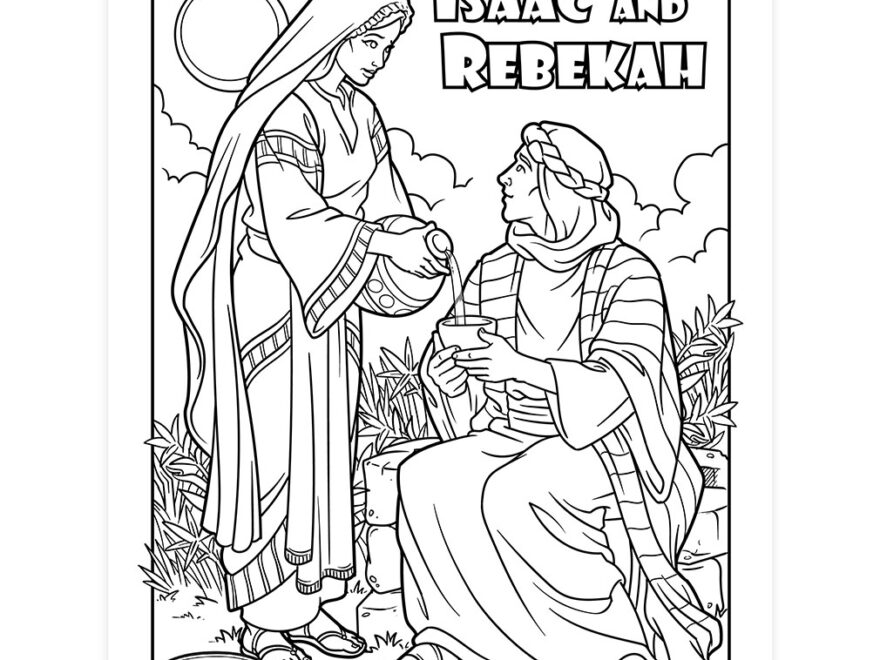 Isaac And Rebekah Coloring Page Printable