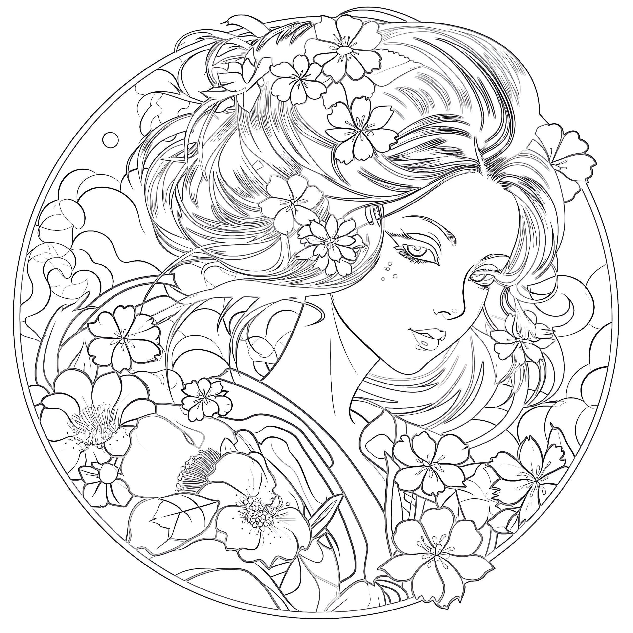 Japanese Anime Coloring Pages Coloring Pages Mimi Panda