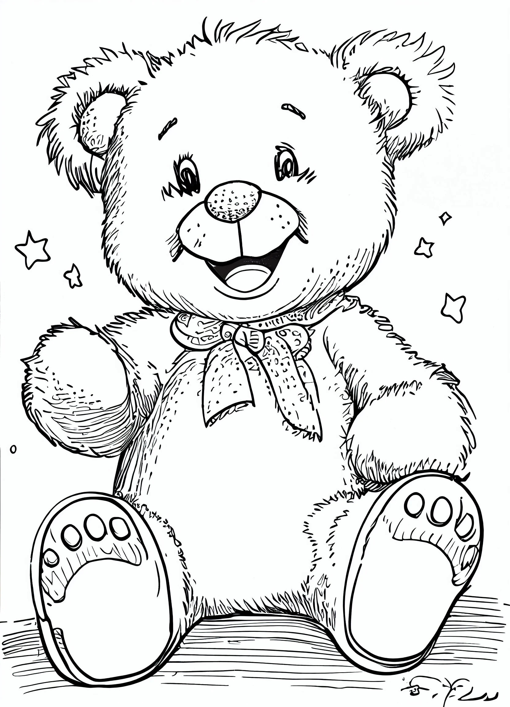 Joyful Chuckles 7 Laughing Teddy Bear Coloring Pages In DIN A4 Size PRINT PAINT For Instant Download Etsy