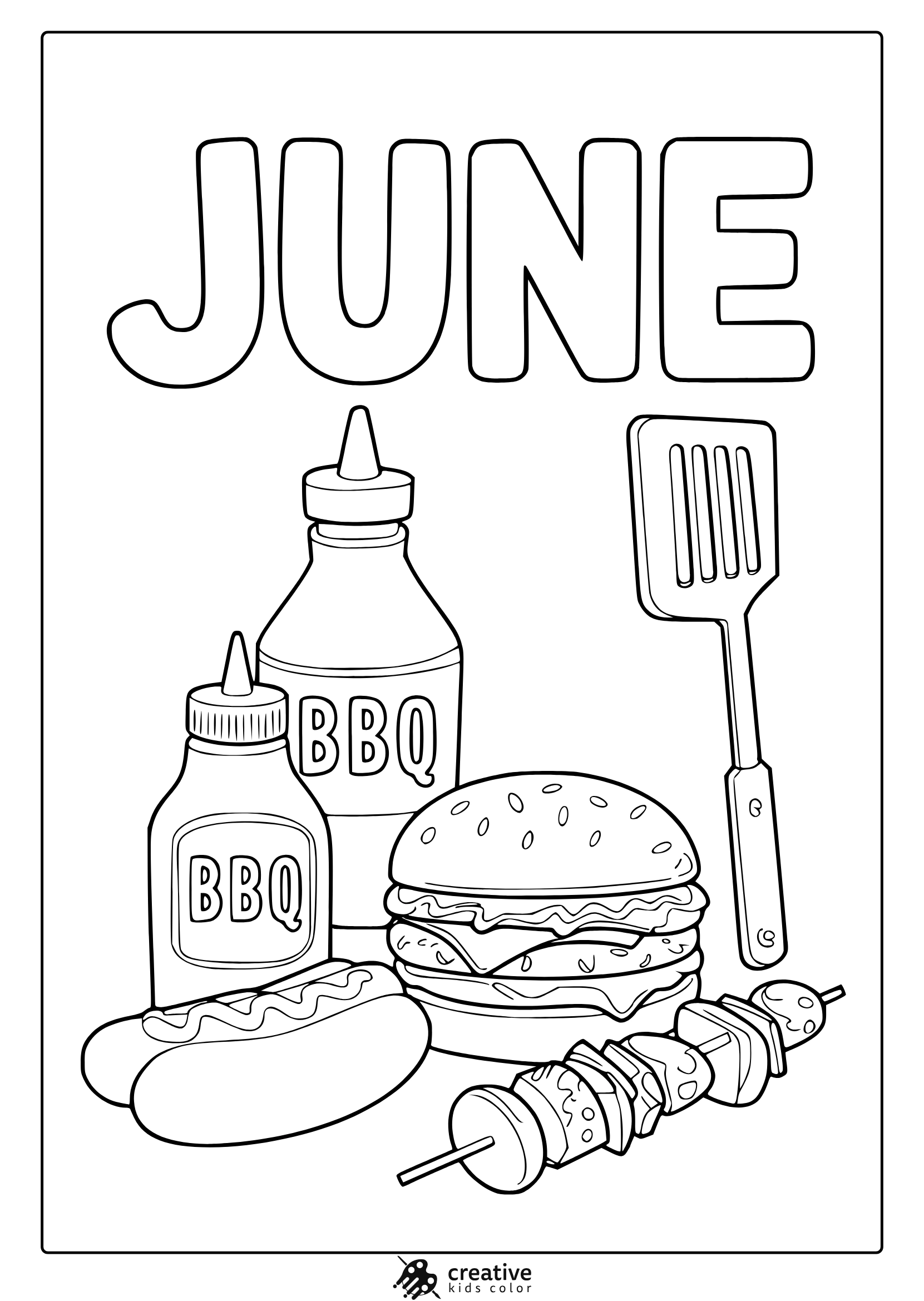 June Coloring Pages Free Fun Summer Printables 