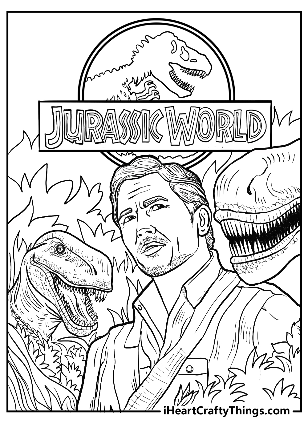 Lego Jurassic World Blue Coloring Pages