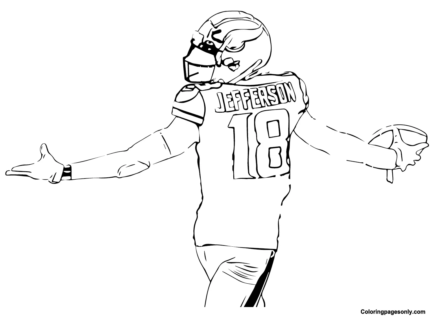Justin Jefferson Coloring Pages For Kids