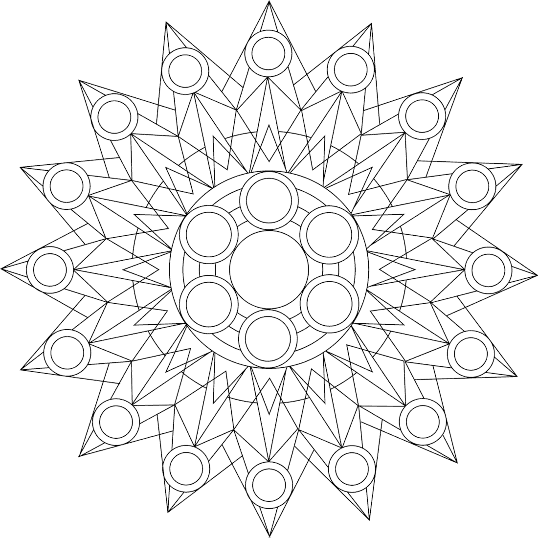 Kaleidoscope Pattern Coloring Pages