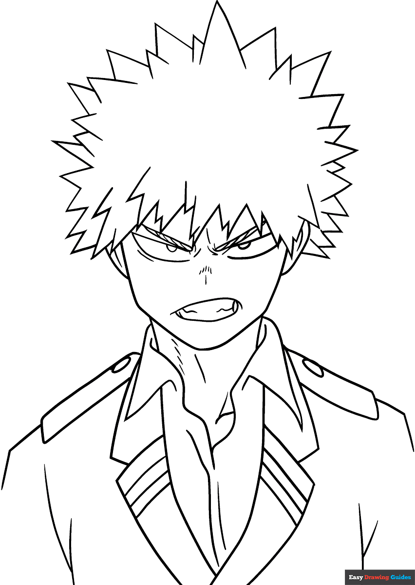 Bakugo One For All Coloring Pages Bakugo One For All Coloring Pages