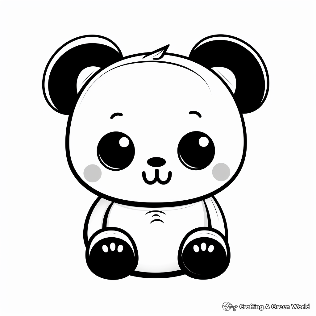 Kawaii Panda Coloring Pages Free Printable 