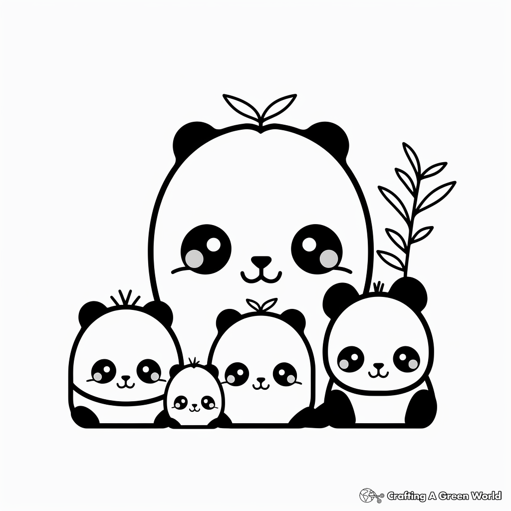 Kawaii Panda Coloring Pages Free Printable 