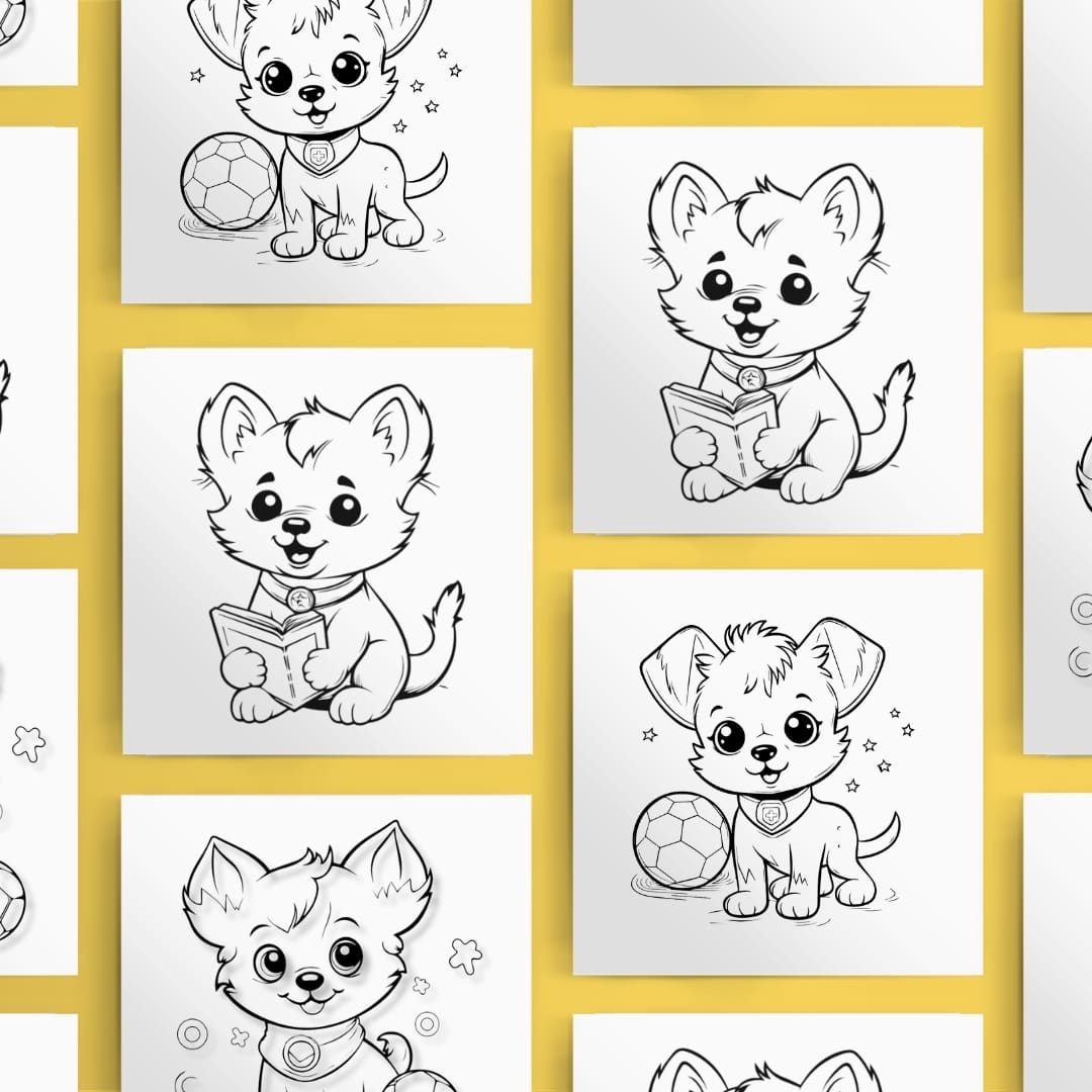 Kawaii Puppies Coloring Pages Sharekkna Online