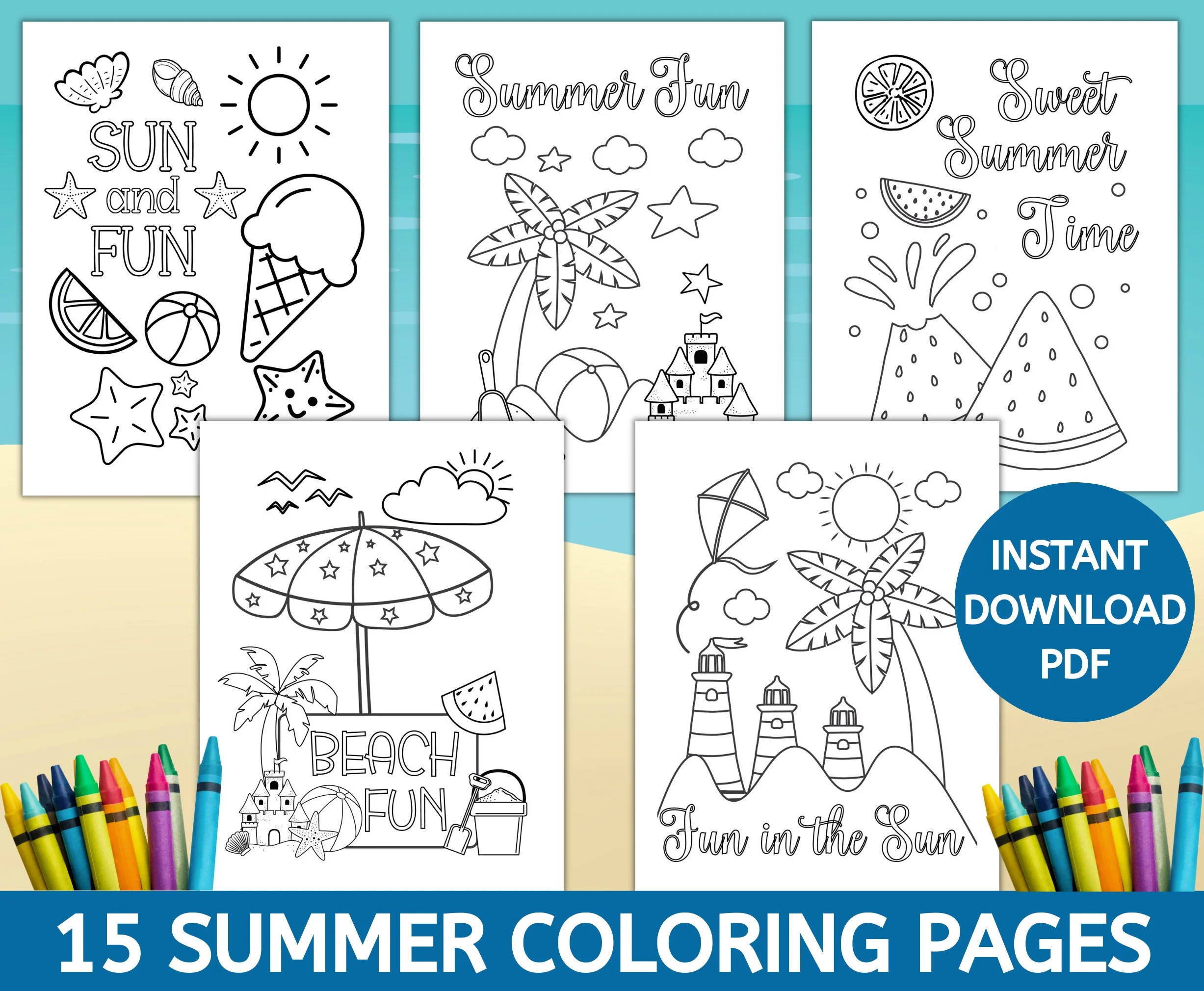 Cute Summer Coloring Pages To Print