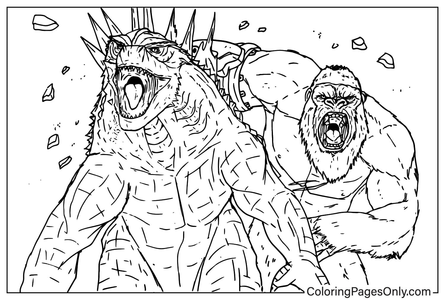 King Kong Vs Godzilla Coloring Pages