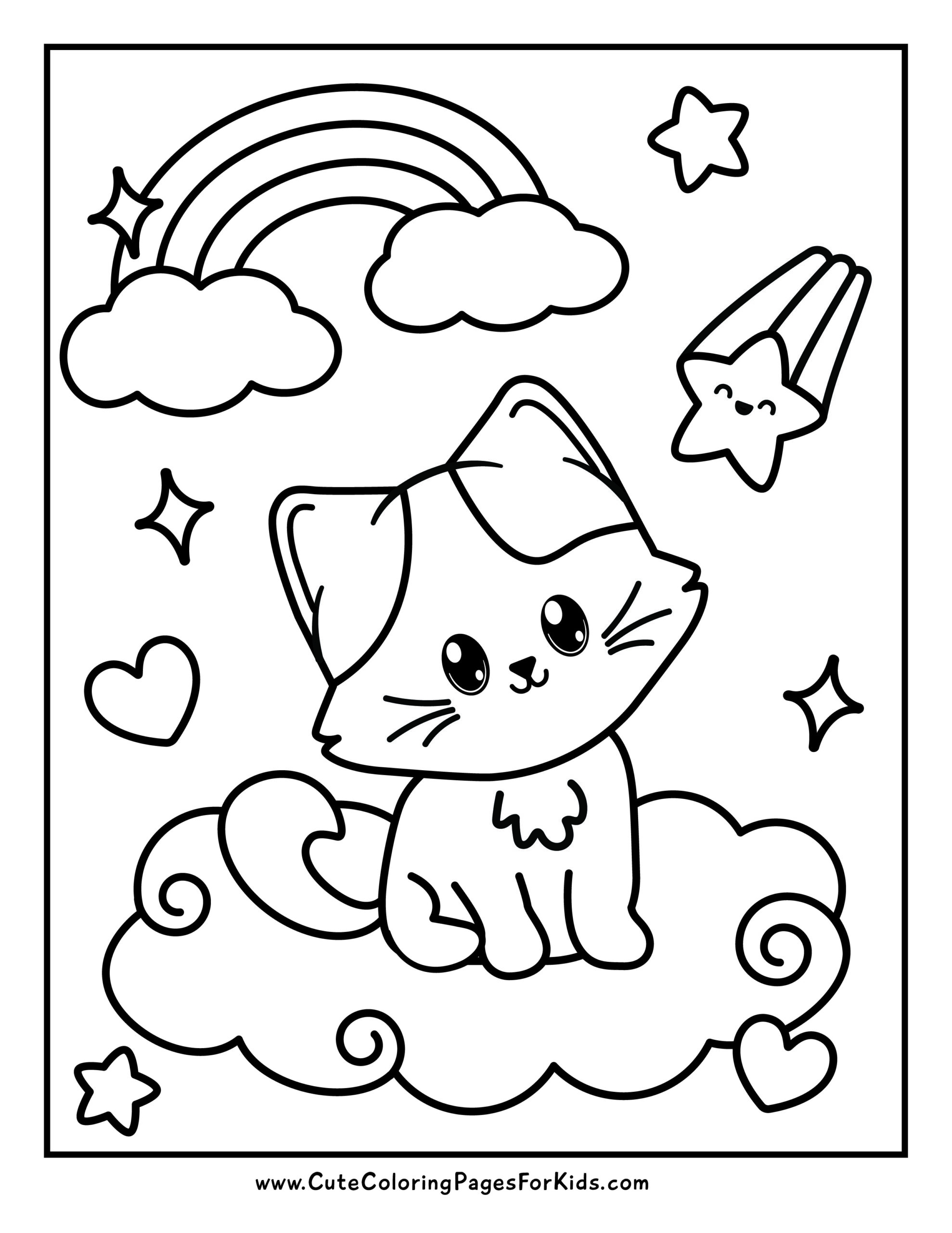 Kitty Cat Coloring Pages 10 Free Printable PDFs Cute Coloring Pages For Kids