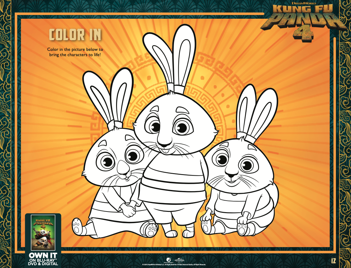 Kung Fu Panda 4 Printable Activity Sheets Jinxy Kids