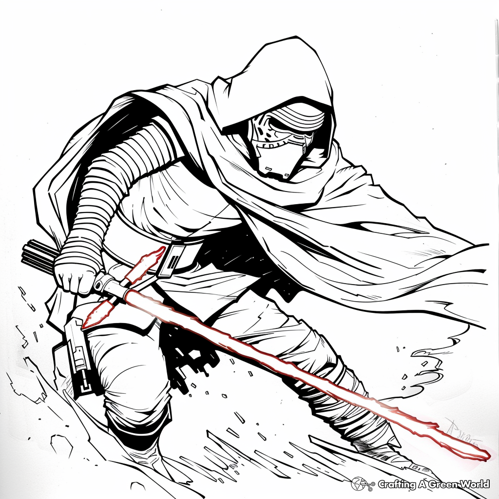 Kylo Ren Coloring Pages Free Printable 