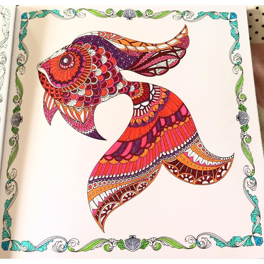 L Finished The First Page In LostOcean ColoringIn Color StaederFineLiners 