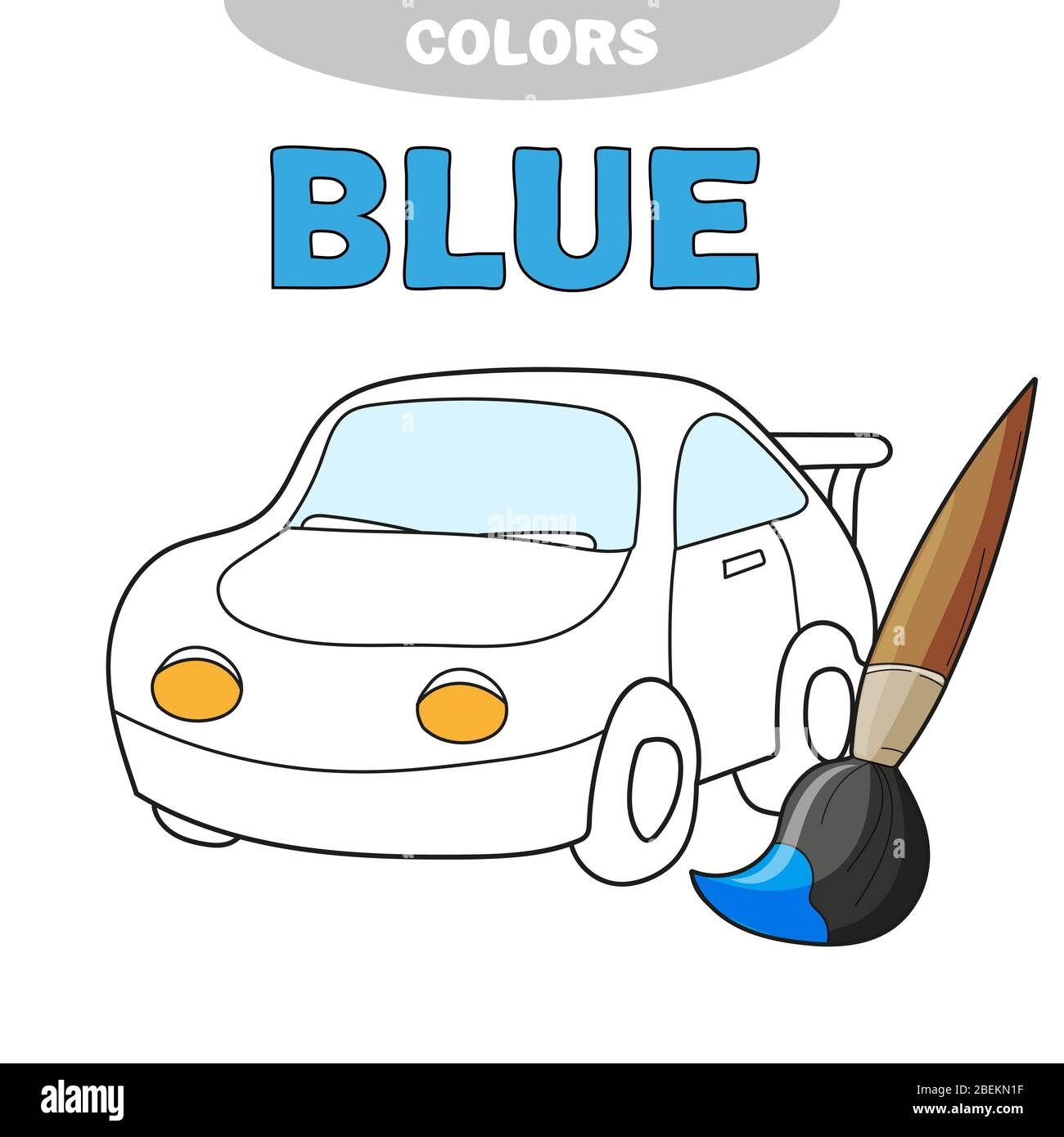 Blue Car Coloring Pages