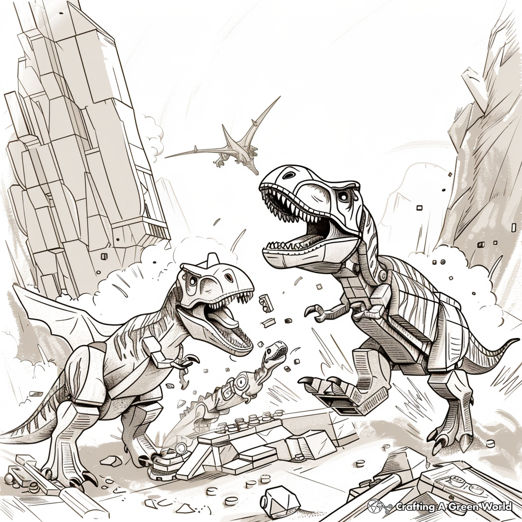 Lego Jurassic World Coloring Pages Free Printable 
