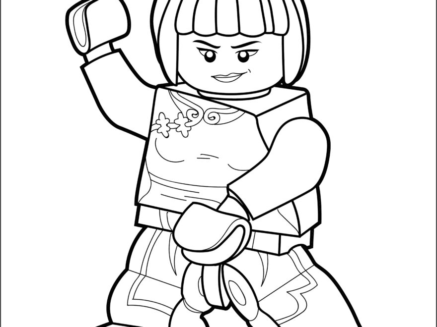 LEGO Ninjago Coloring Page Nya The Brick Show